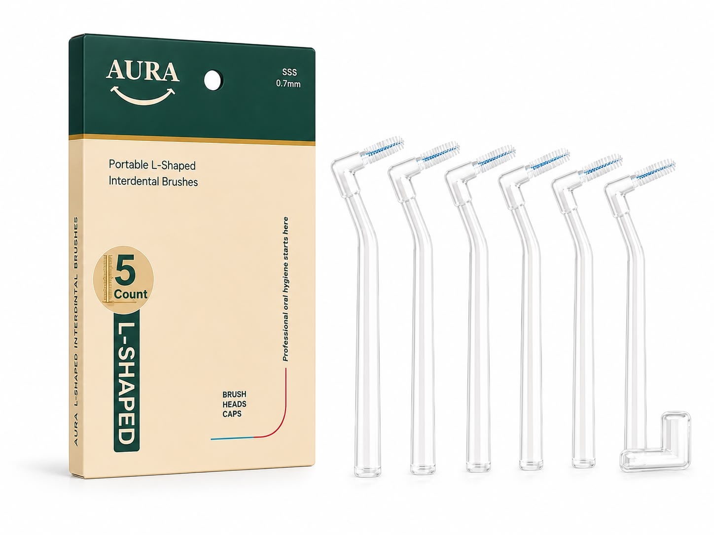 فرش AURA بين الأسنان